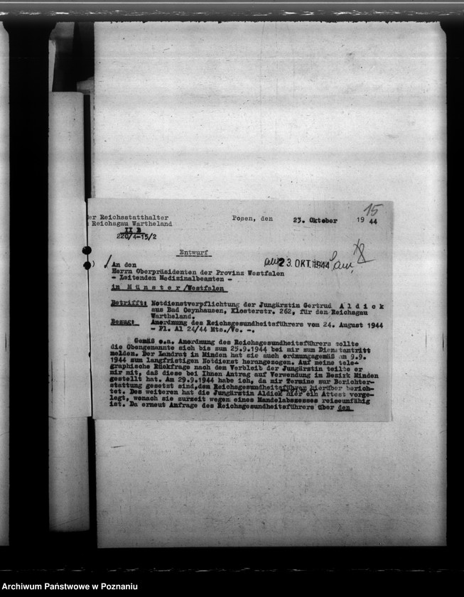 Obraz 19 z jednostki "Notdienstverpflichtung der Ärzte"