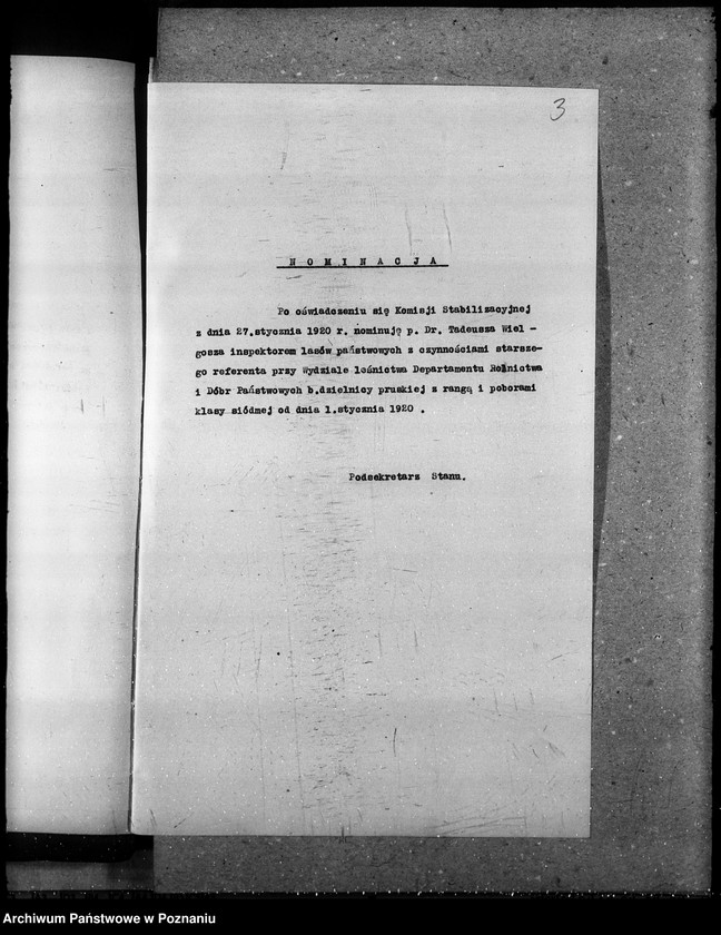 Obraz 7 z jednostki "Sprawy ogólne osobowe Departamenu Rolnictwa i Dóbr Państw. Wydział Leśny personalne ogólne"