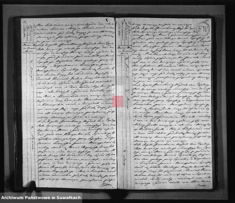 image.from.unit.number "Akta zeszłych stanu cywilnego gminy seyneńskiey od 1-go stycznia 1817 roku."