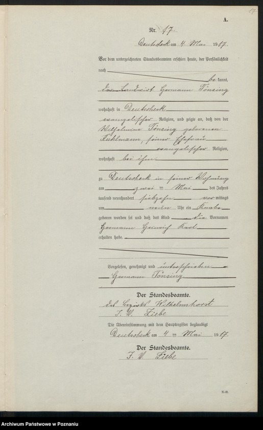Obraz 19 z jednostki "Geburts-Neben-Register"