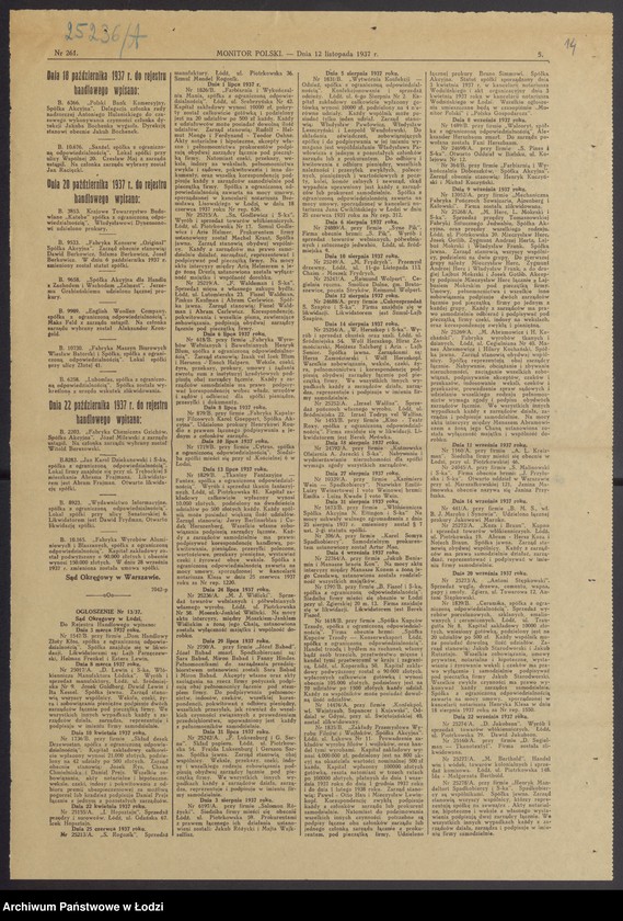 Obraz 16 z jednostki "Moszek Jankiel Wiślicki- sprzedaż towarów wełnianych i półwełnianych własnego wyrobu"