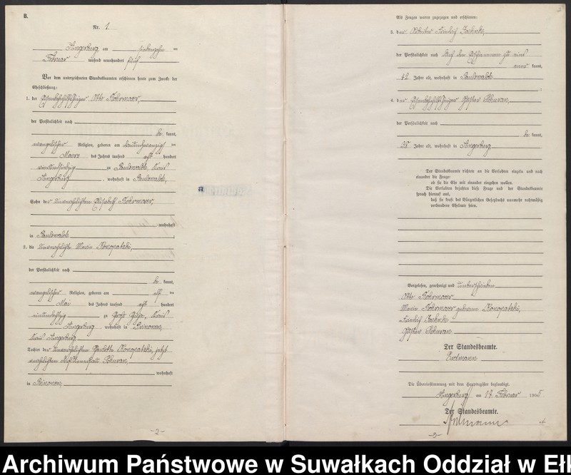 image.from.unit.number "Heirats-Neben-Register des Preussischen Standes-Amtes Angerburg Kreis Angerburg"