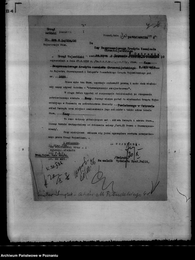 Obraz 11 z jednostki "/ Kasa Bezprocentowego Kredytu Rzemiosła Chrześcijańskiego w Ostrowie/"