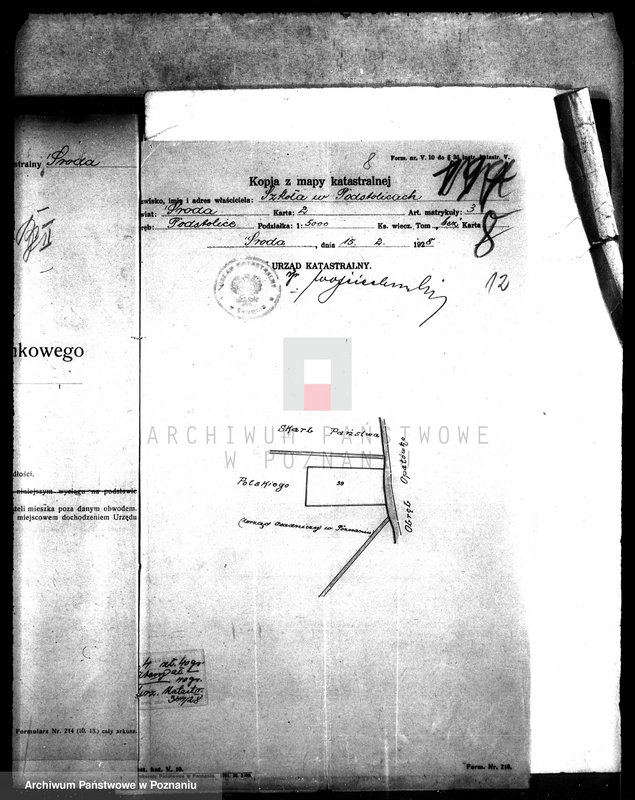 Obraz 16 z jednostki "Szkoła katolicka w Podstolicach /przyjęcie nieruchomości szkolnych na własność obszaru dworskiego/"