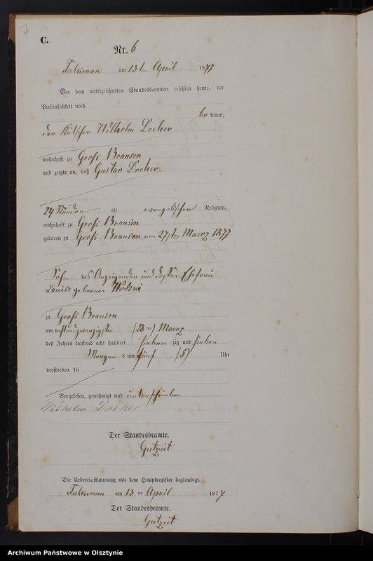 image.from.unit.number "Sterbe-Neben-Register Nr 1 - 22"