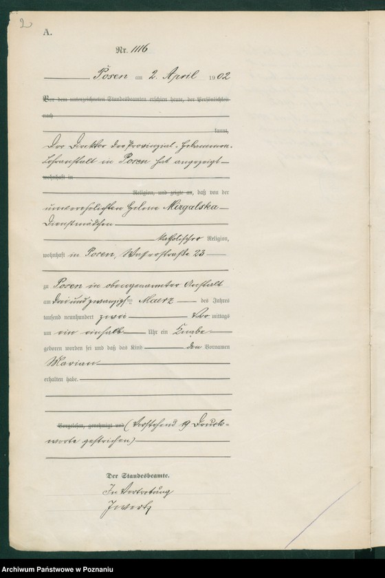 Obraz 5 z jednostki "Księga miejscowa urodzeń t. III"