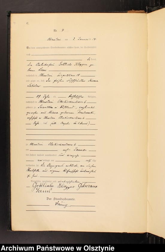 image.from.unit.number "Sterbe-Haupt-Register Tom I, Nr 1-600"