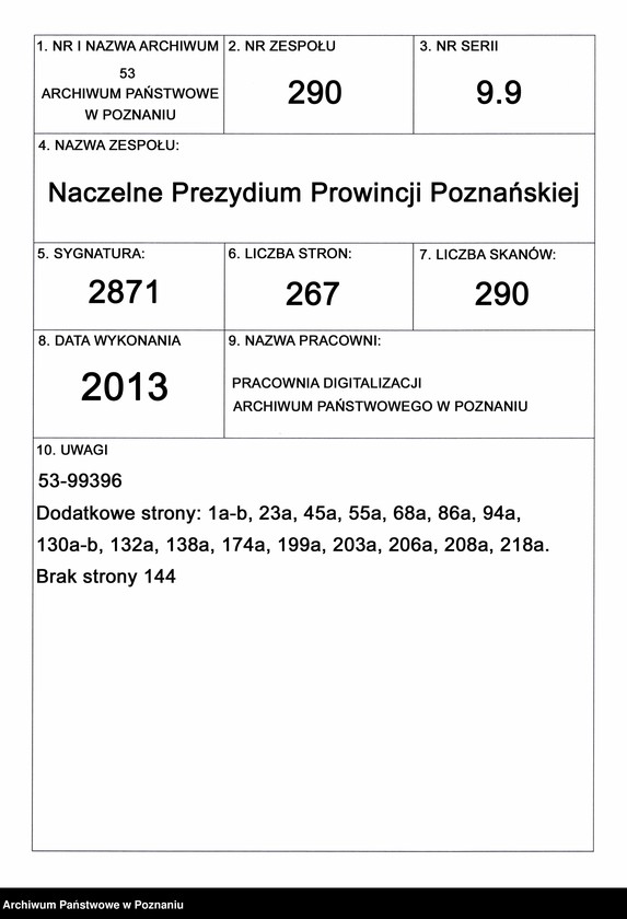 Obraz 1 z jednostki "Die Organisation einer Verschwörung unter der polnischen Bevölkerung der Provinz Posen /Poznań/ im Anschluss an die Insurrektion im Königreiche Polen."