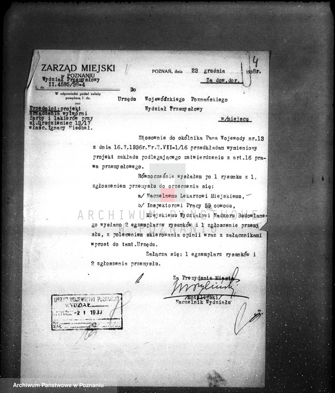 Obraz 8 z jednostki "Wytwórnia chemiczna Nitrolak w Poznaniu /zatwierdzenie projektu urządzania/"