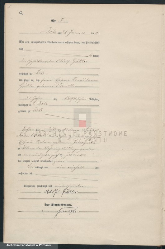Obraz 11 z jednostki "Sterbe-Haupt-Register"
