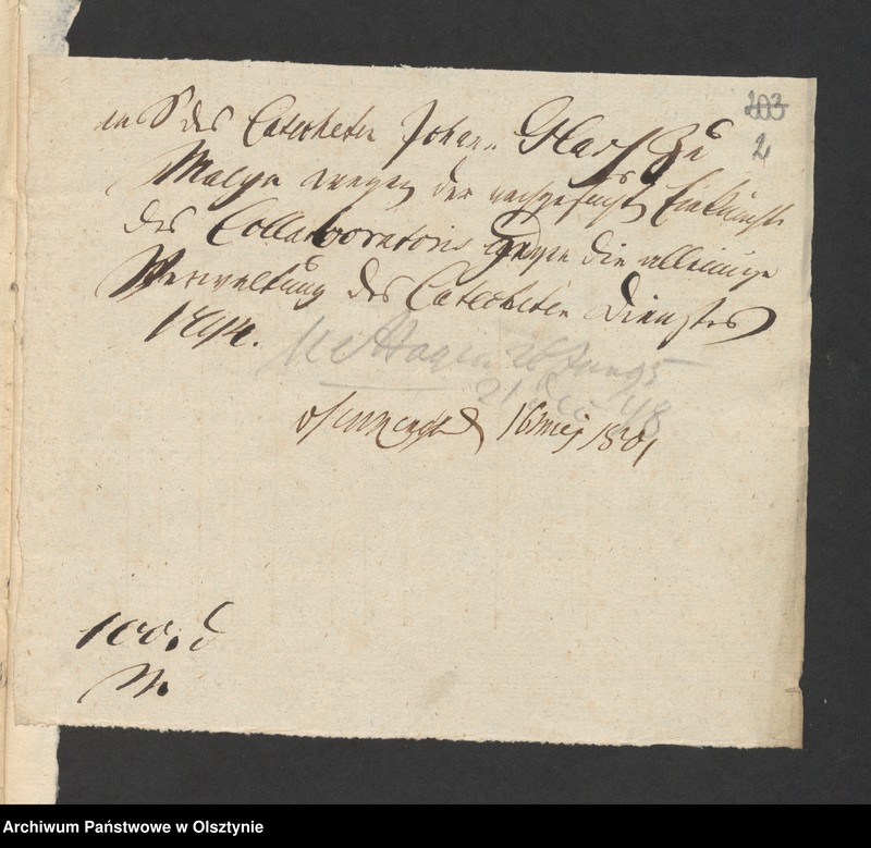 image.from.unit.number "Acta des Etats-Ministeriums zu Königsberg [Królewiec]. Die Catecheten Stelle in Malga [Małga]. Wegen der in Vorschlag gebrachten Einziehung"