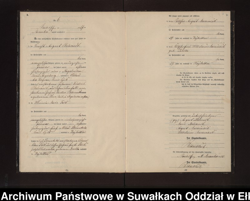 image.from.unit.number "Heiraths-Neben-Register des Preussischen Standes-Amtes Neuhoff Kreis Loetzen"
