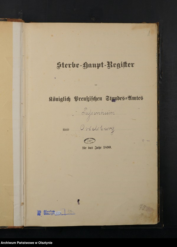 image.from.unit.number "Sterbe-Haupt-Register Nr 1 - 205"