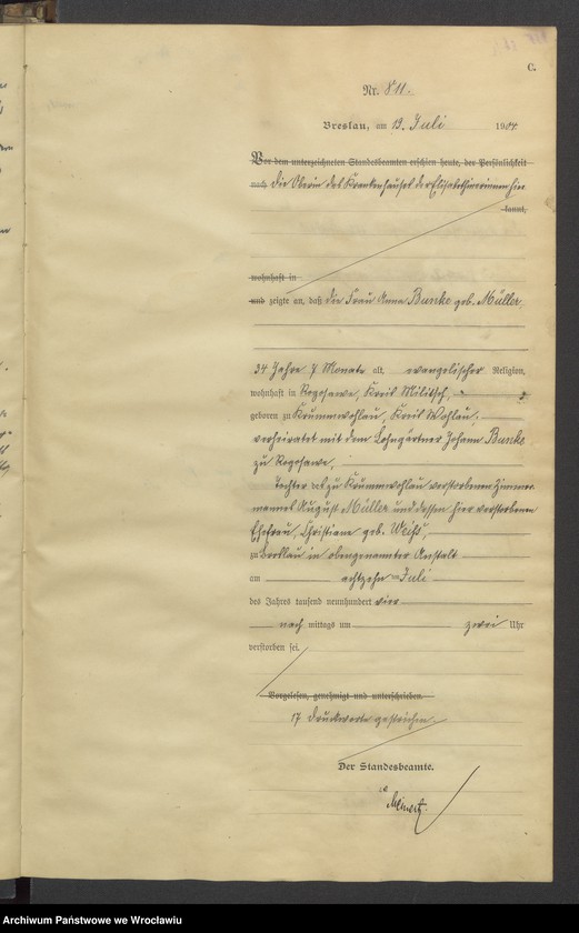 image.from.unit.number "Sterbe-Haupt-Register Breslau IV 1904 Band 3"