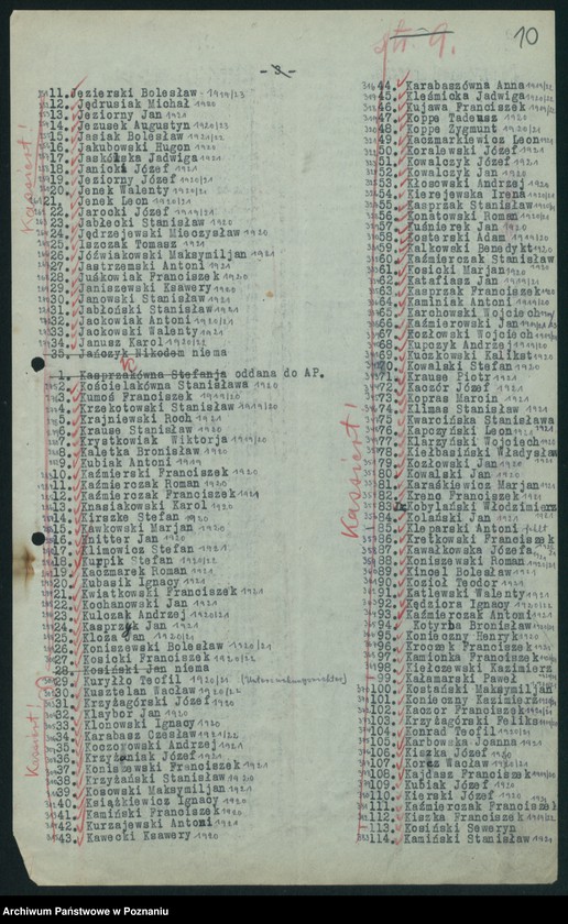 Obraz 12 z jednostki "Wykaz akt Urzędu Walki z Lichwą i Spekulacją w Poznaniu oraz ekspozytur i inspektoratów"