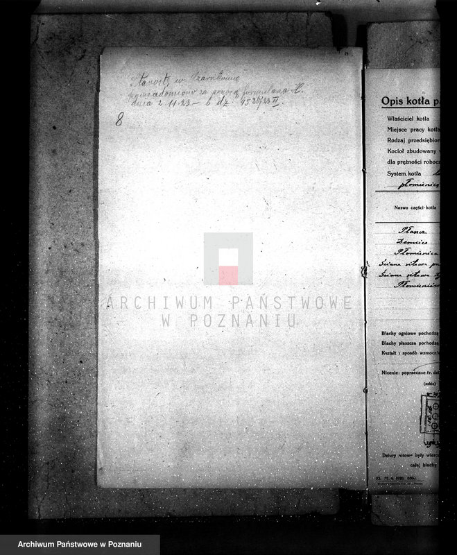 Obraz 13 z jednostki "Tartak firmy Klessa, Błaszczyński nr fabr. 568 kotła nr porz. 152 kotła"