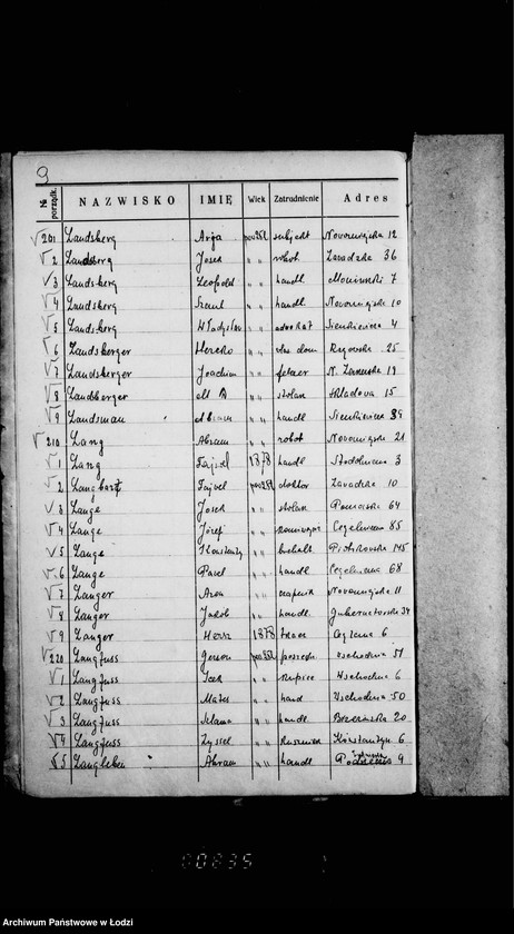 Obraz 14 z jednostki "Lista wyborców Gminy Wyznaniowej Żydowskiej w Łodzi 1924 r. lit. L"