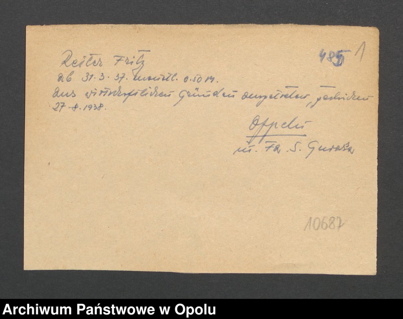 Obraz 3 z jednostki "[Reiter Fritz, Oppeln]"