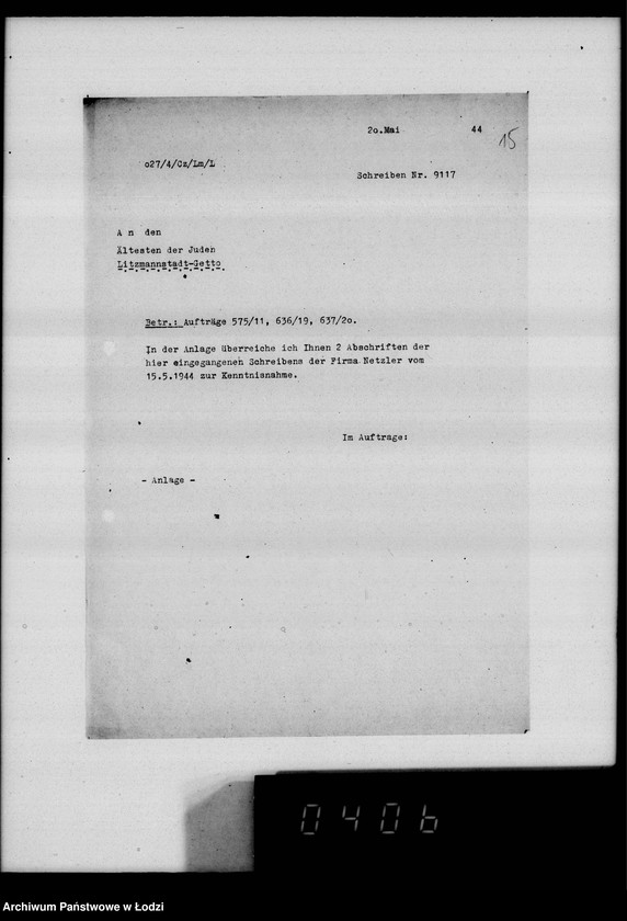 Obraz 19 z jednostki "F-ma N.F.A.Netzler-Hamburg Papierbeutel. Auftrag 11"