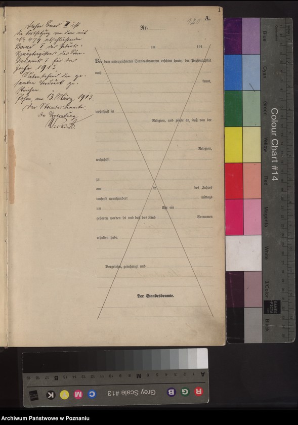 Obraz 3 z jednostki "Księga miejscowa urodzeń tom II [Rejestr główny urodzeń]"