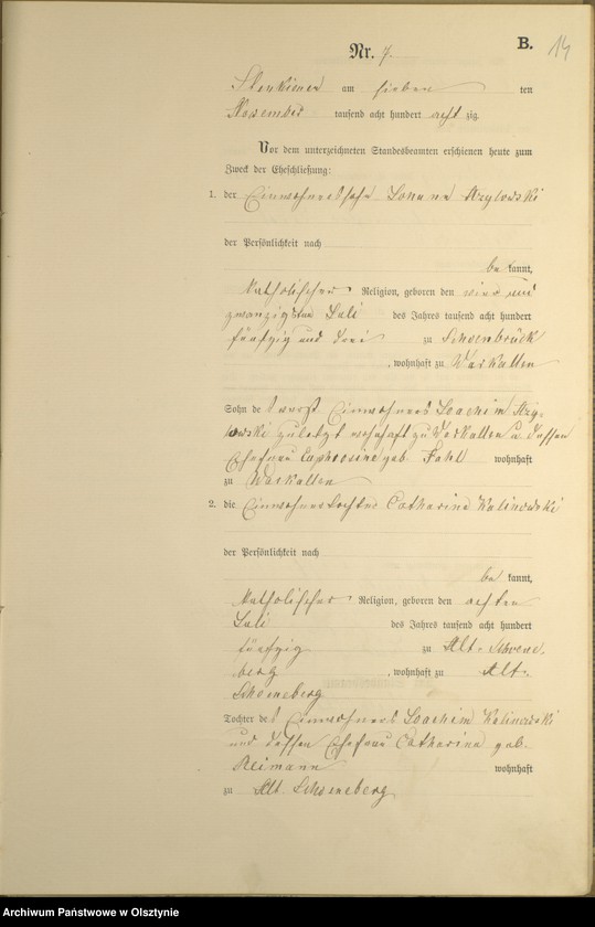 image.from.unit.number "Heiraths-Haupt-Register Nr 1 - 14"