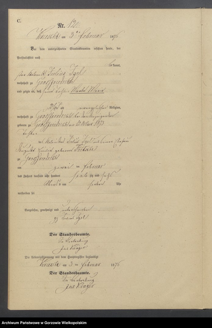 Obraz 14 z jednostki "Sterbe Register"