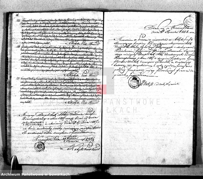 image.from.unit.number "Dupplikat Urodzonych, Zaślubionych i Umarłych Parafii Krasnopolskiej 1857 roku."