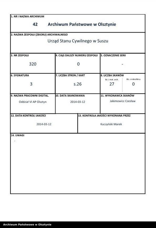 Obraz 1 z jednostki "Sterbe-Neben-Register Nr 1 - 24"