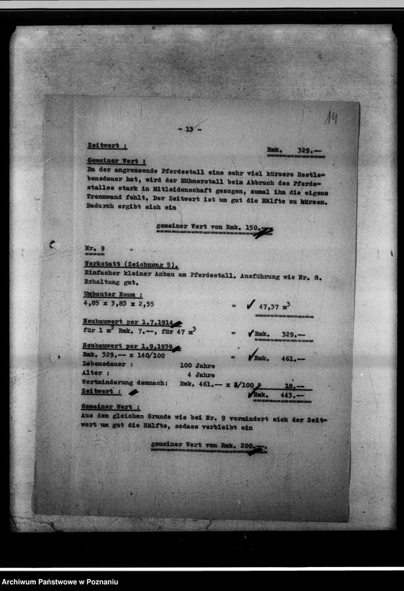 Obraz 17 z jednostki "Gauerziehungsheim Posen. Hauptgelände. Schätzungsbericht."