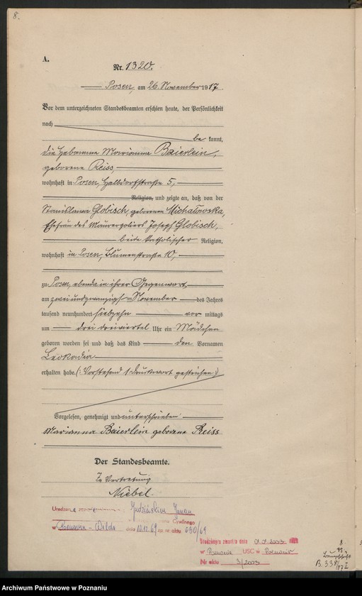 Obraz 10 z jednostki "Księga miejscowa urodzeń tom IV [Rejestr główny urodzeń]"