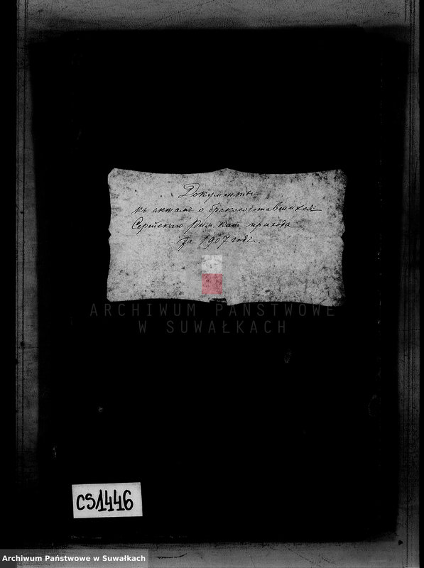 image.from.unit.number "Dokumenty k aktam brakosočetavšichsja Serejskago Rim.-kat. prichoda za 1907 god"