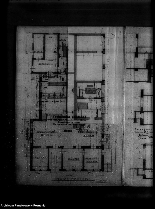 Obraz 10 z jednostki "Rysunek przebudowy mleczarni w Swarzędzu na gruncie Landwirtschaftliche Zentralgennosenschaft"