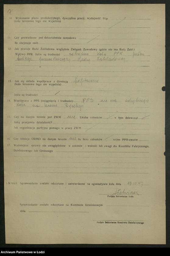 Obraz 8 z jednostki "Sprawozdania Referatu Sprawozdawczego dotyczące Plenum KC (lipiec, sierpień), wzrostu szeregów partyjnych"