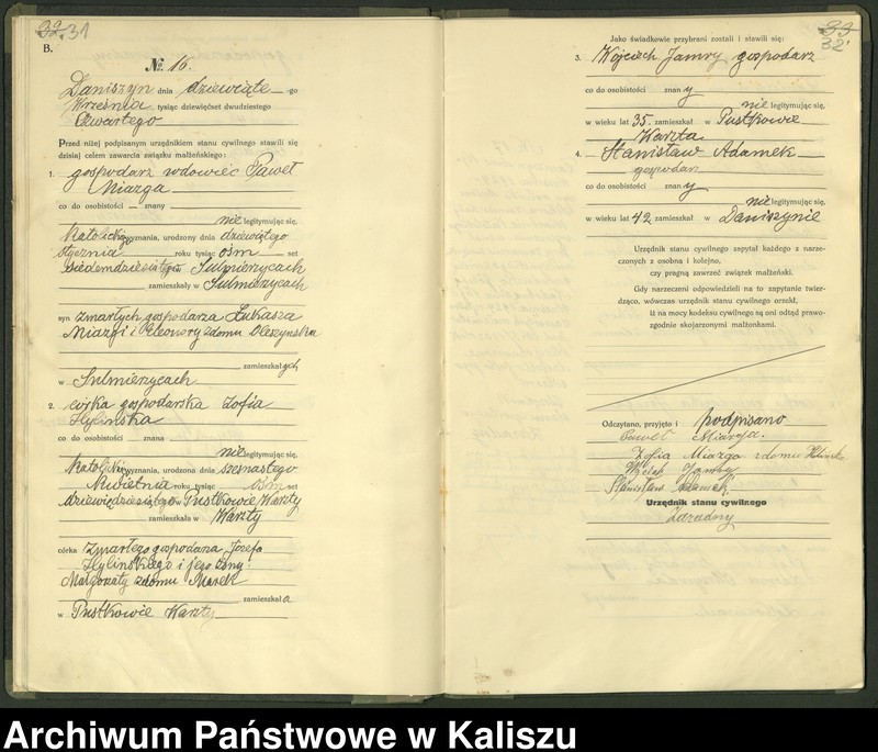 Obraz 19 z jednostki "[Księga małżeństw]"