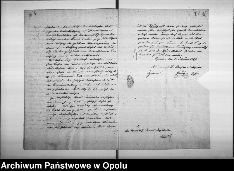 Obraz 8 z jednostki "Acta specialia des Magistrats zu Oppeln betreffend: die Entrichtung von Servis- und Communal-Beiträgen von dem, in den Besitz der evangelischen Gemeine übergangenen ehemaligen Minoriten - Klostergebäude de Anno 1839"
