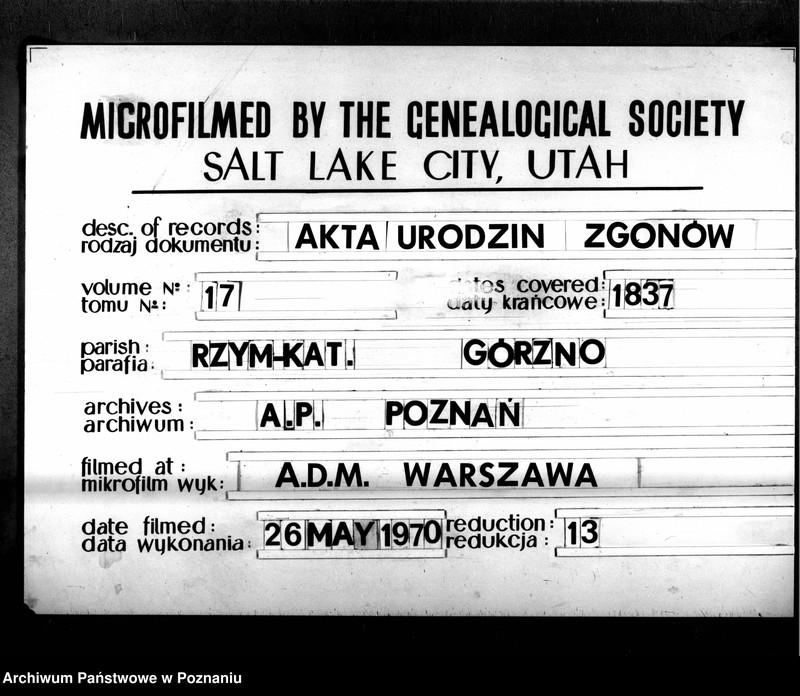 Obraz 1 z jednostki "Duplikat urodzonych, zaślubionych i zmarłych"
