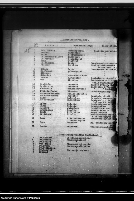 Obraz 19 z jednostki "Landeskulturtagung- korespondencja, spisy zaproszonych osób"