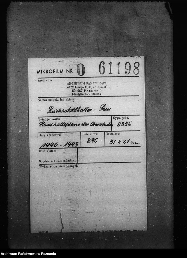 Obraz 2 z jednostki "Haushaltspläne der Oberschulen"