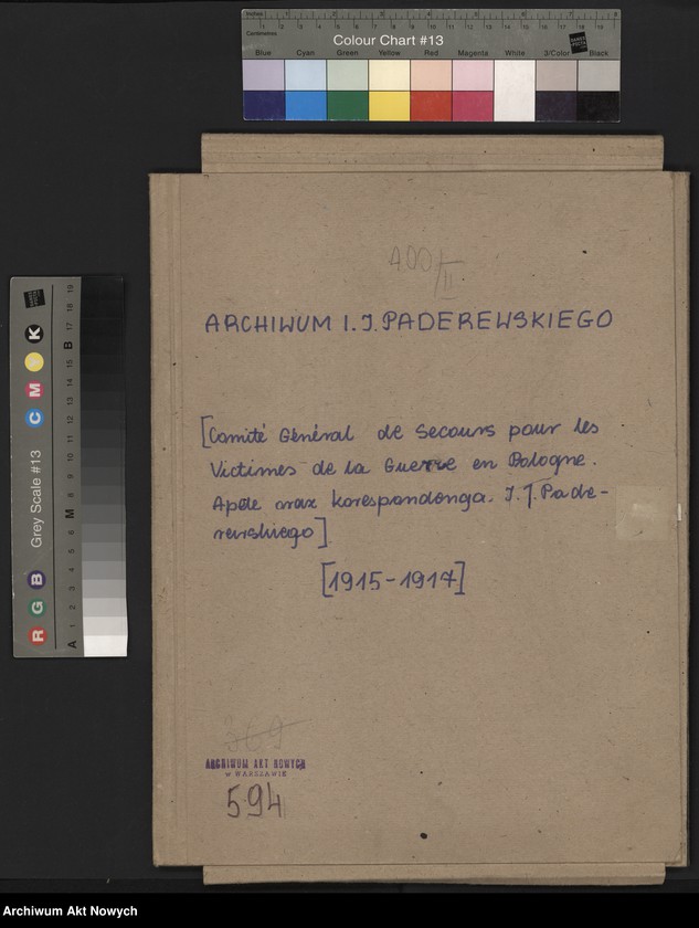 image.from.unit.number "Comité Général de Secours pour les Vctimes de la Guerre en Pologne. Apele oraz korespondencja I. J. Paderewskiego"