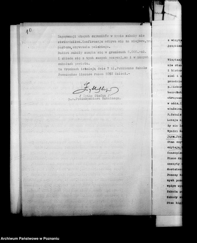 Obraz 14 z jednostki "Prywatna Szkoła Powszechna z niemieckim językiem nauczania Wronki powiat Szamotuły"