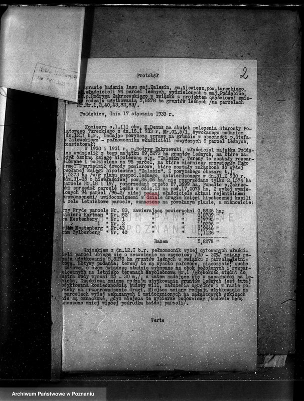 Obraz 6 z jednostki "Częściowa zmiana rodzaju użytkowania 5,83 ha gruntów leśnych w majątku Zalesin powiat turecki"