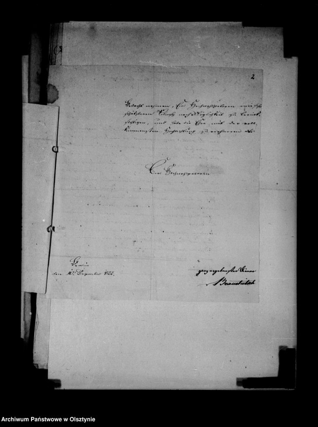 image.from.unit.number "/Schriftwechsel des Kommandeurs der 2 Kavalerie- Brigade Gf. Karl Lehndorff u. a. /"