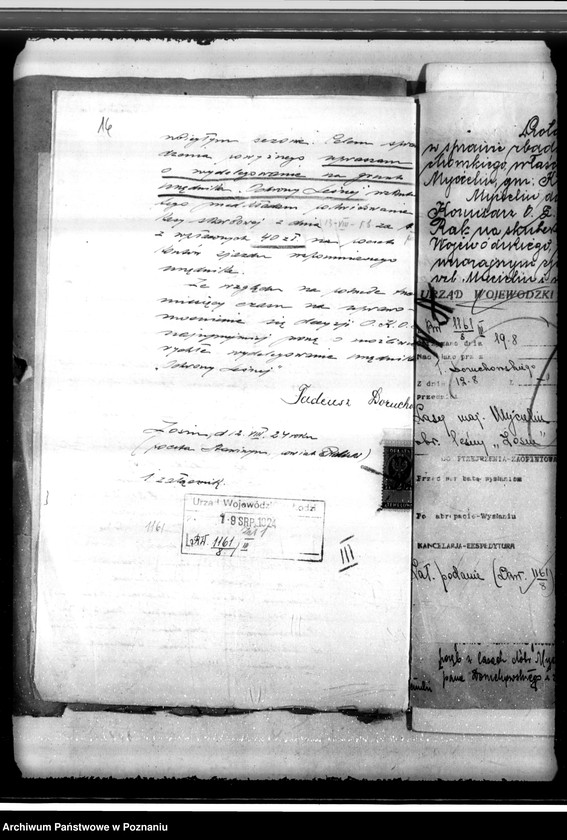 Obraz 20 z jednostki "Sprawa uzyskania zezwolenia na wyrąb jednorazowy 3 poręb w lesie majątku Mycielin powiat kaliski"