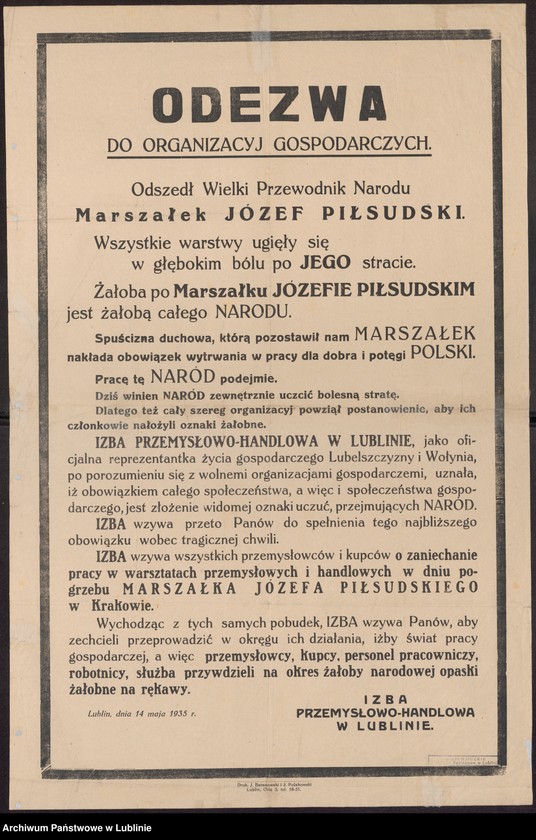 image.from.collection.number "Józef Piłsudski na plakacie i afiszu APL111"