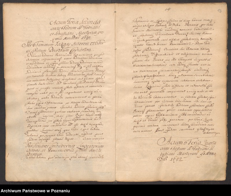 Obraz 14 z jednostki "Acta officii et iudicii consularis civitatis Posnaniae."