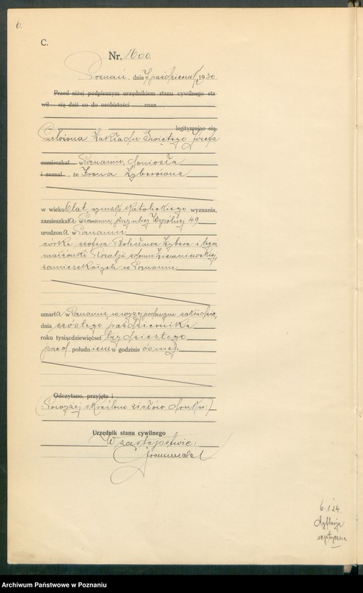 Obraz 8 z jednostki "Księga miejscowa zgonów tom IV [Rejestr główny zgonów]"