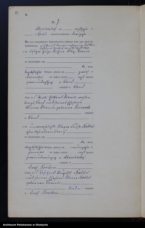 image.from.unit.number "Heiraths-Neben-Register Nr 1 - 18 [ Księga małżeństw - wtóropis ]"