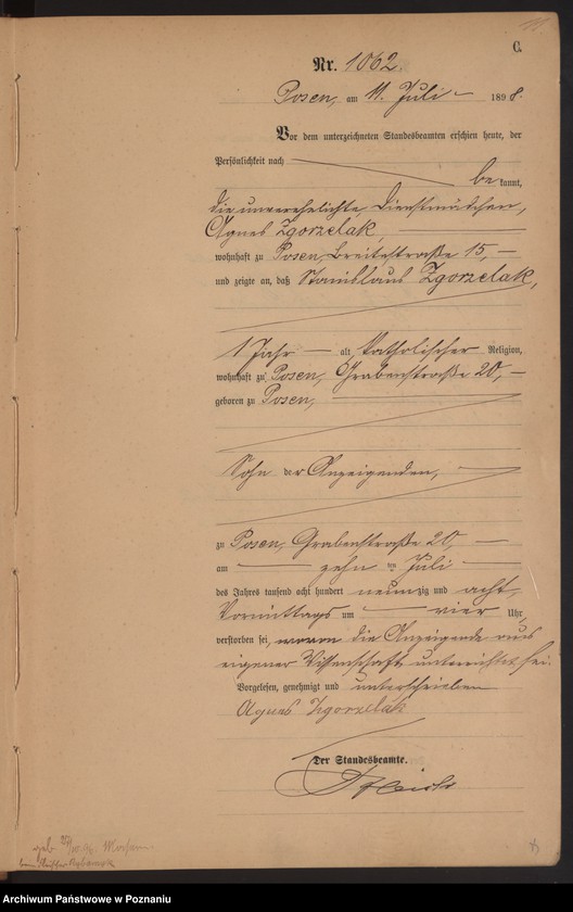 Obraz 14 z jednostki "Księga zgonów t. III"