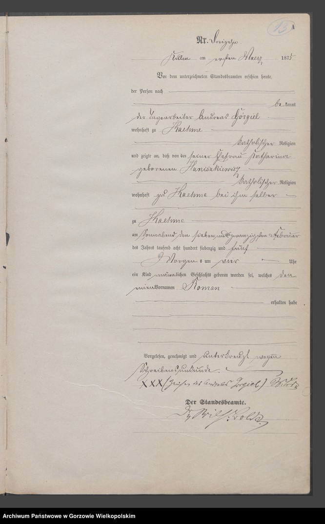 Obraz 16 z jednostki "Geburts Register"