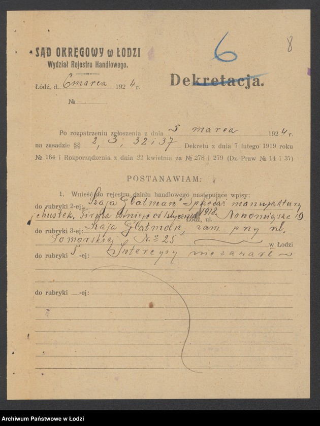 Obraz 10 z jednostki "Szaja Gutman- sprzedaż manufaktury i chustek"